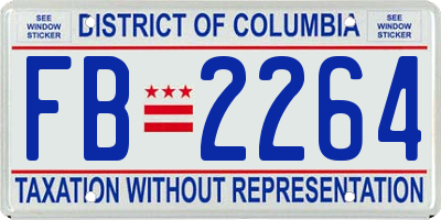 DC license plate FB2264