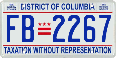 DC license plate FB2267