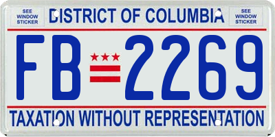 DC license plate FB2269