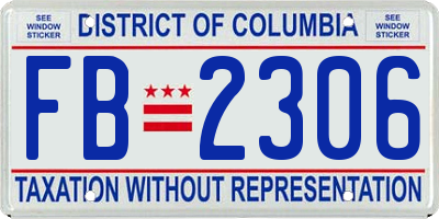 DC license plate FB2306