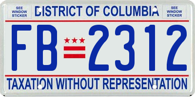 DC license plate FB2312