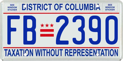 DC license plate FB2390