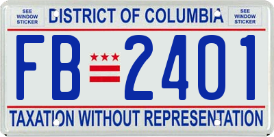 DC license plate FB2401