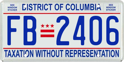 DC license plate FB2406