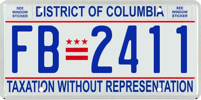 DC license plate FB2411