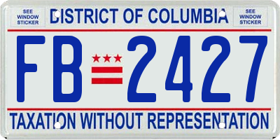 DC license plate FB2427