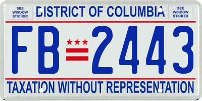 DC license plate FB2443