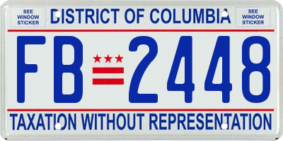 DC license plate FB2448