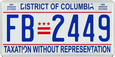 DC license plate FB2449