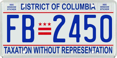 DC license plate FB2450