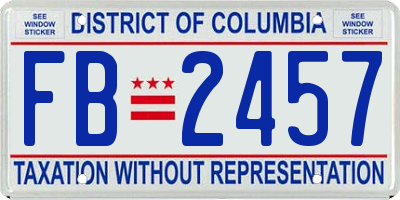 DC license plate FB2457