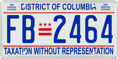 DC license plate FB2464