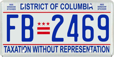 DC license plate FB2469