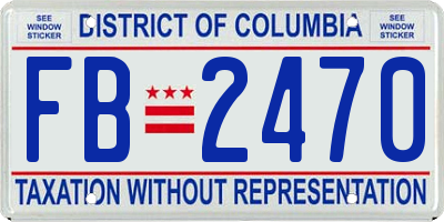 DC license plate FB2470