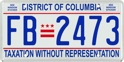 DC license plate FB2473