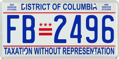 DC license plate FB2496