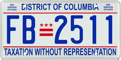 DC license plate FB2511