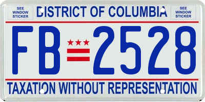 DC license plate FB2528