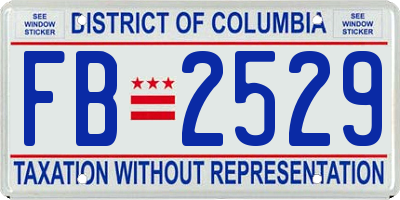 DC license plate FB2529