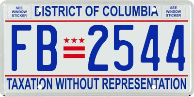 DC license plate FB2544