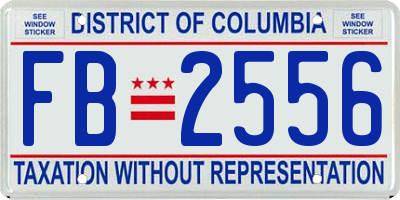 DC license plate FB2556