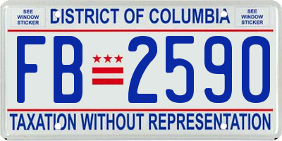 DC license plate FB2590