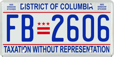 DC license plate FB2606