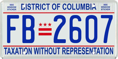 DC license plate FB2607