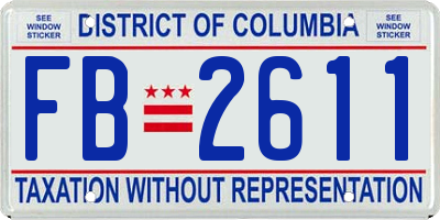 DC license plate FB2611