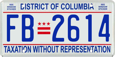 DC license plate FB2614