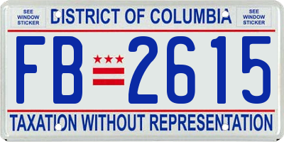 DC license plate FB2615