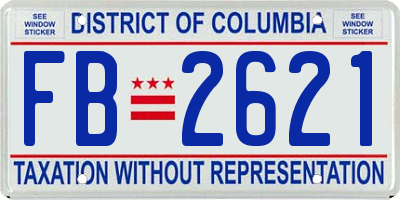 DC license plate FB2621