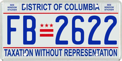 DC license plate FB2622