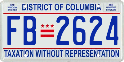 DC license plate FB2624