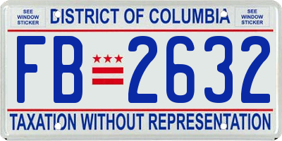 DC license plate FB2632