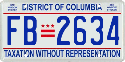 DC license plate FB2634