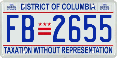 DC license plate FB2655