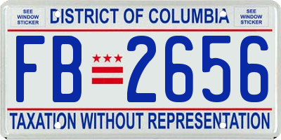 DC license plate FB2656