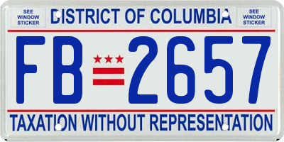 DC license plate FB2657