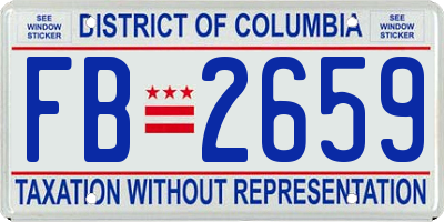 DC license plate FB2659