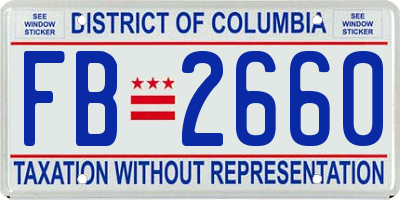 DC license plate FB2660