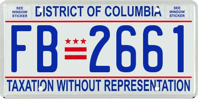 DC license plate FB2661