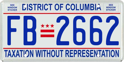 DC license plate FB2662