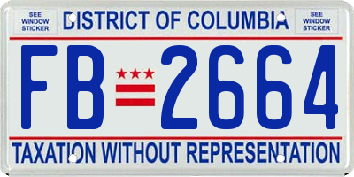 DC license plate FB2664