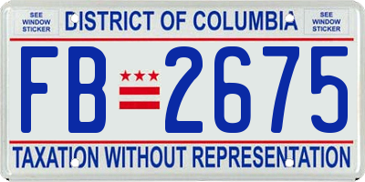 DC license plate FB2675