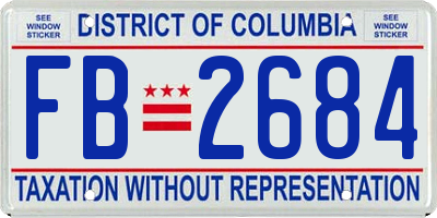 DC license plate FB2684