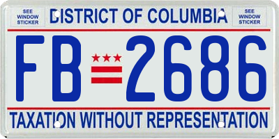 DC license plate FB2686