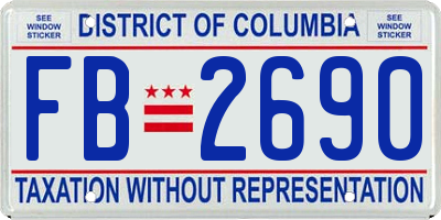 DC license plate FB2690