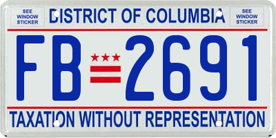 DC license plate FB2691