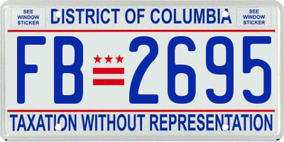 DC license plate FB2695